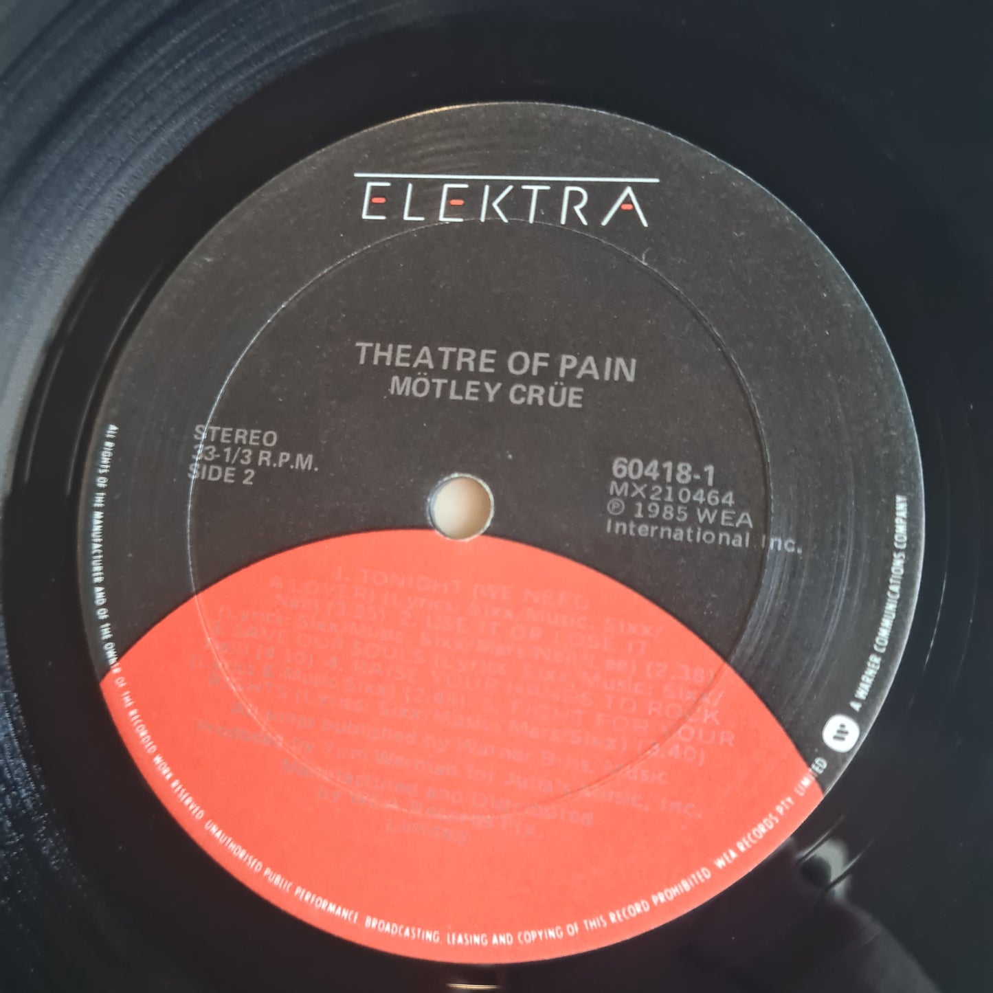 Motley Crue – Theatre Of Pain - 1985 (Australian Pressing) - Vinyl Record LP