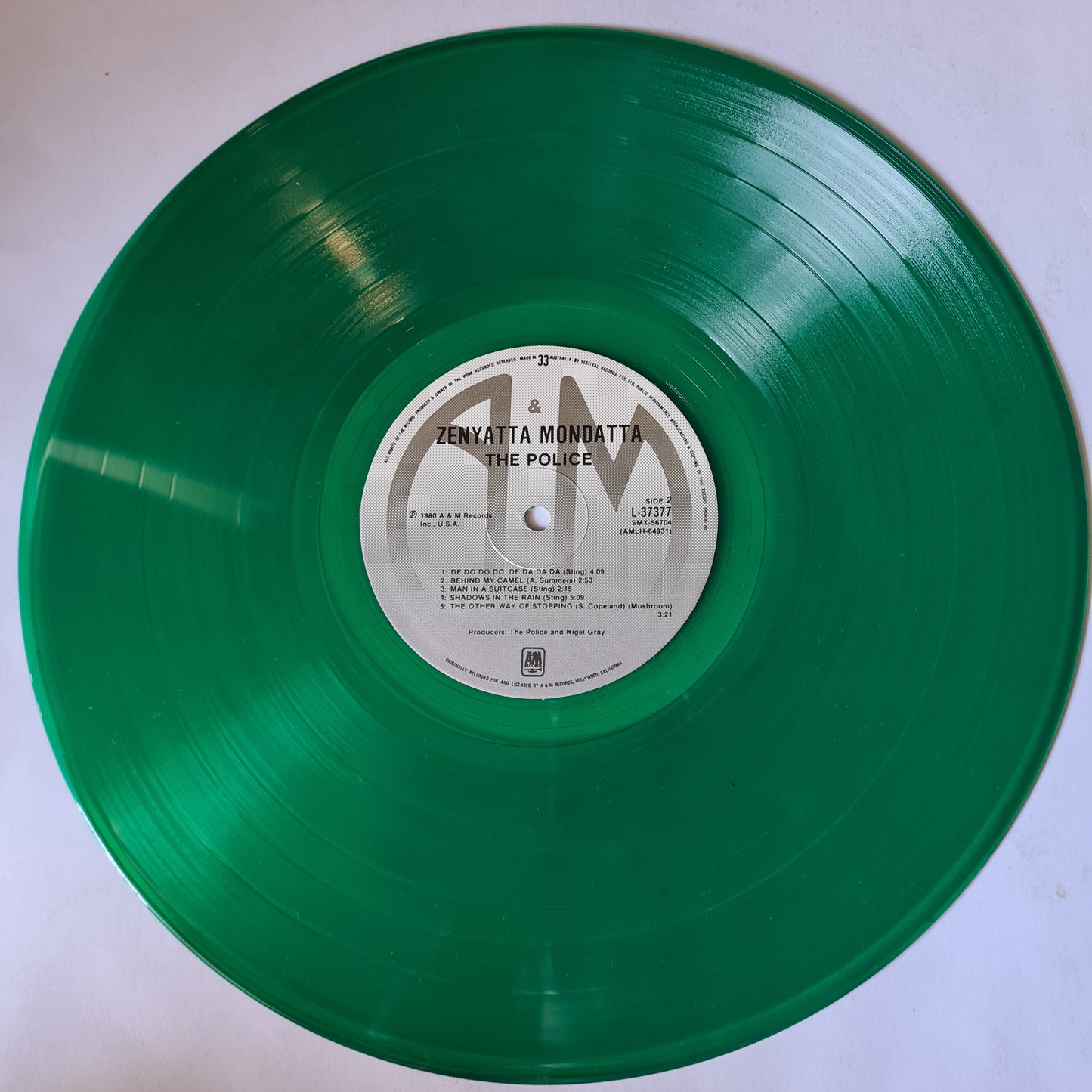 The Police – Zenyatta Mondatta - 1980 (1981 Green Translucent Australian Pressing) - Vinyl Record LP