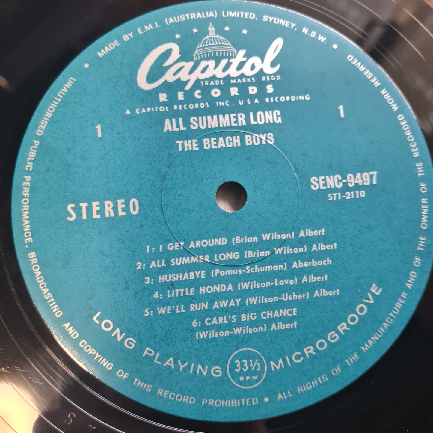 The Beach Boys – All Summer Long - 1964 (1969 Australian Pressing) - Vinyl Record LP