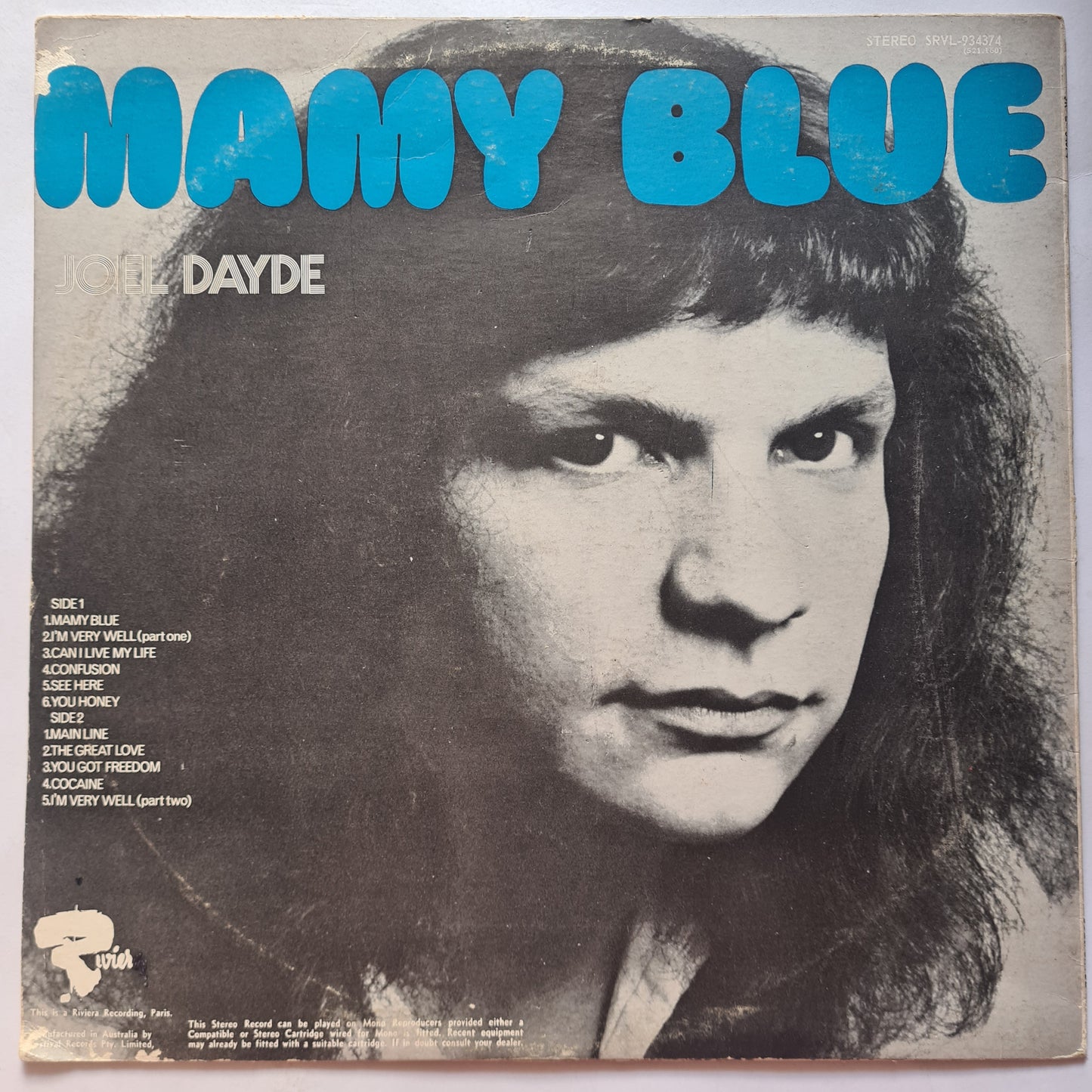 Joël Daydé – Mamy Blue - 1971 - Vinyl Record LP