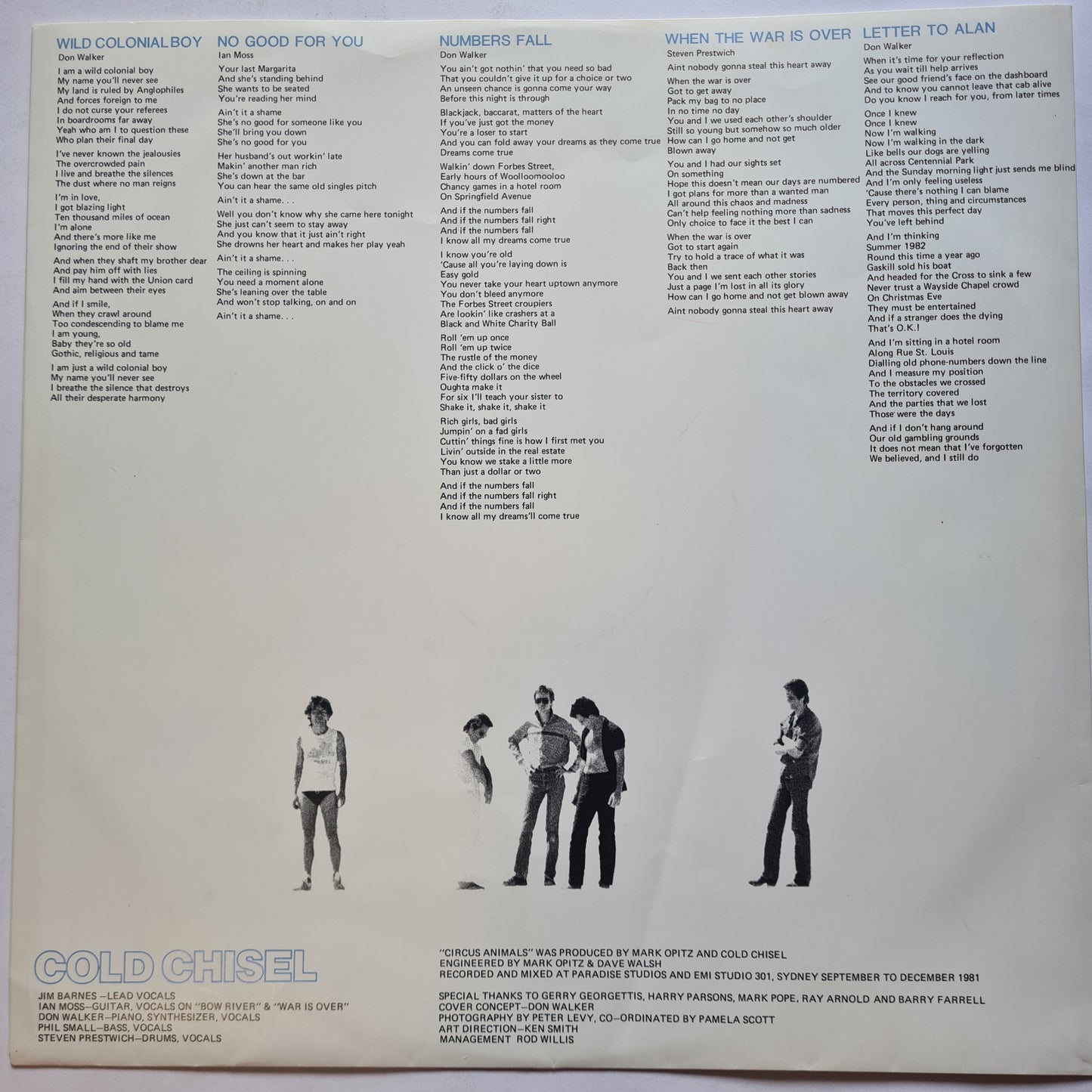 Cold Chisel – Circus Animals - 1982 - Vinyl Record LP