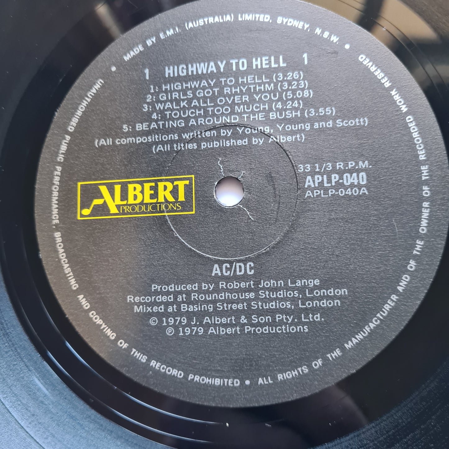 AC/DC – Highway To Hell - 1979 (1980 Black Label Australian Pressing) - Vinyl Record LP