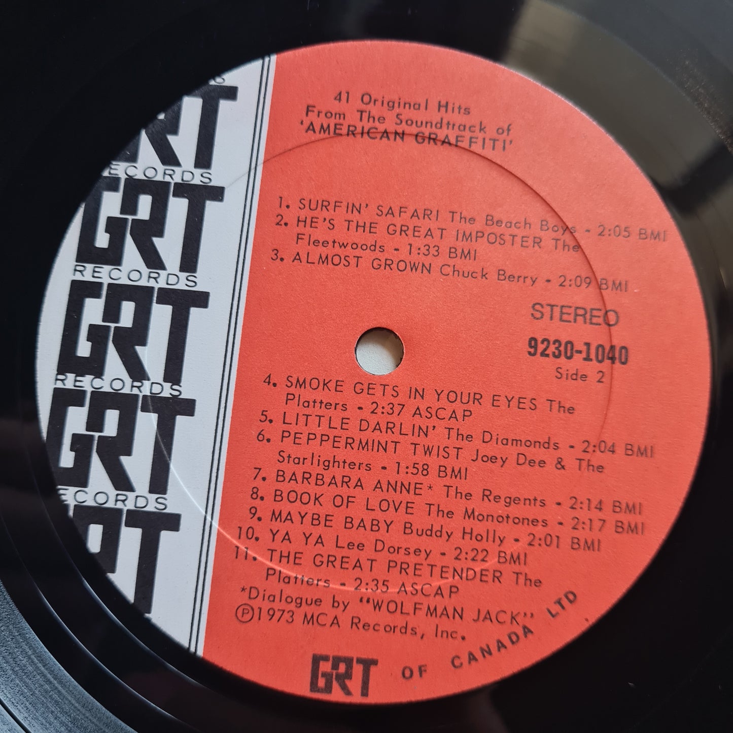 Various – 41 Original Hits From The Soundtrack Of American Graffiti (Canadian Pressing) - 1973 (2LP Gatefold) Vinyl Record