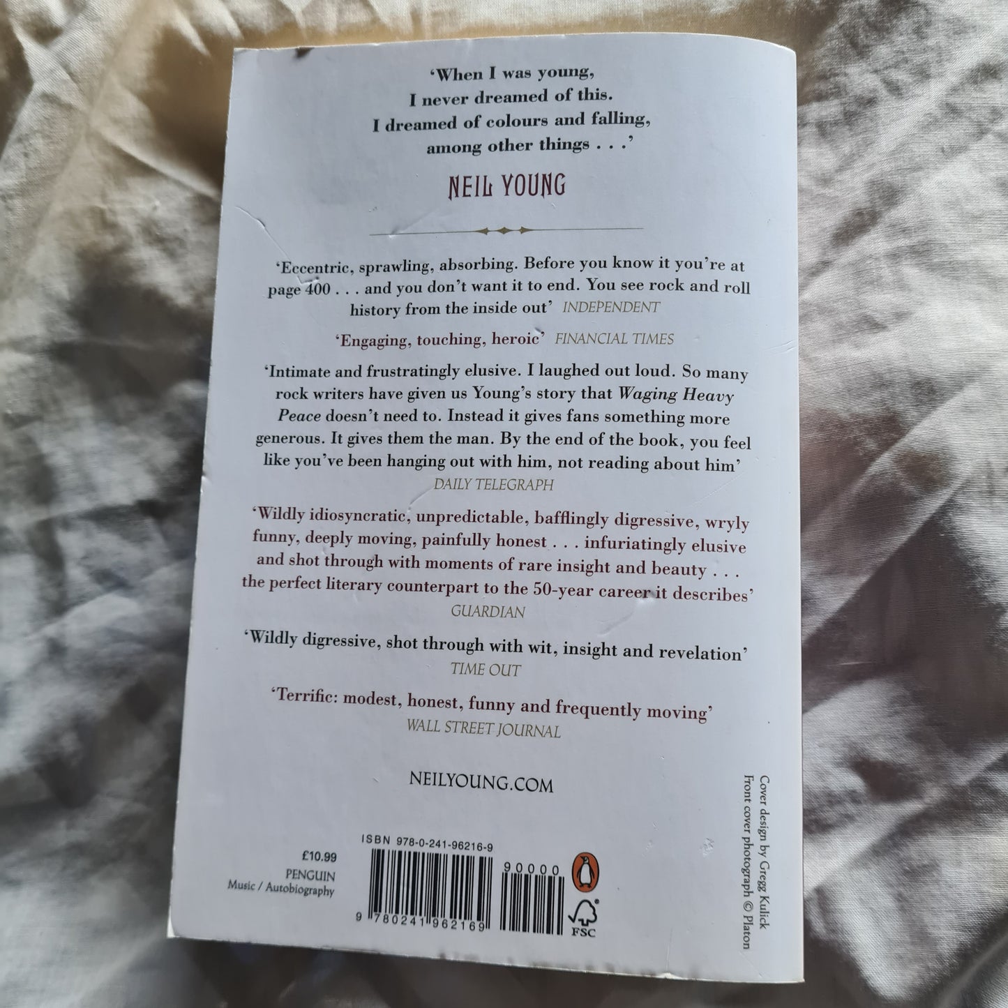 Neil Young- Waging Heavy Peace - Autobiography Paperback Book