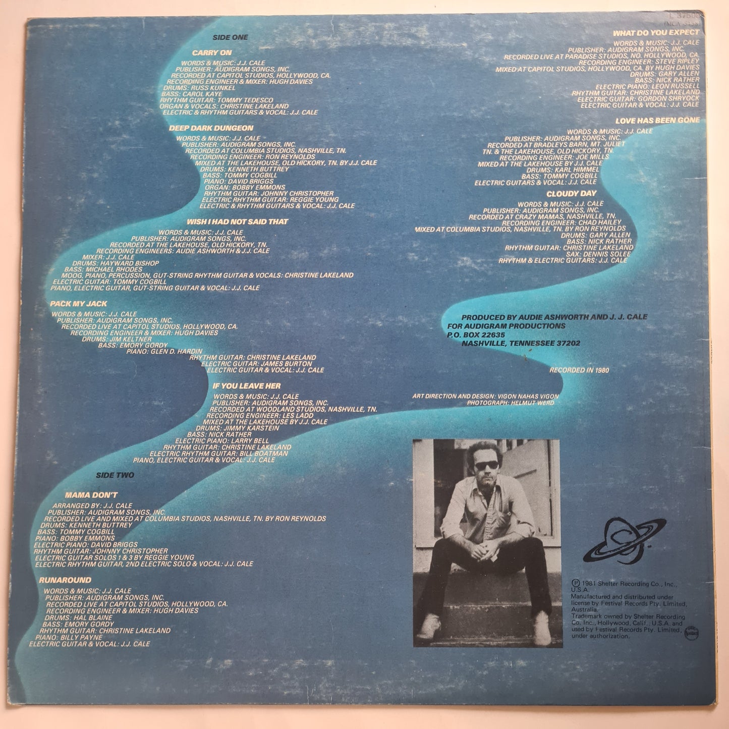 J.J Cale – Shades - 1980 - Vinyl Record LP