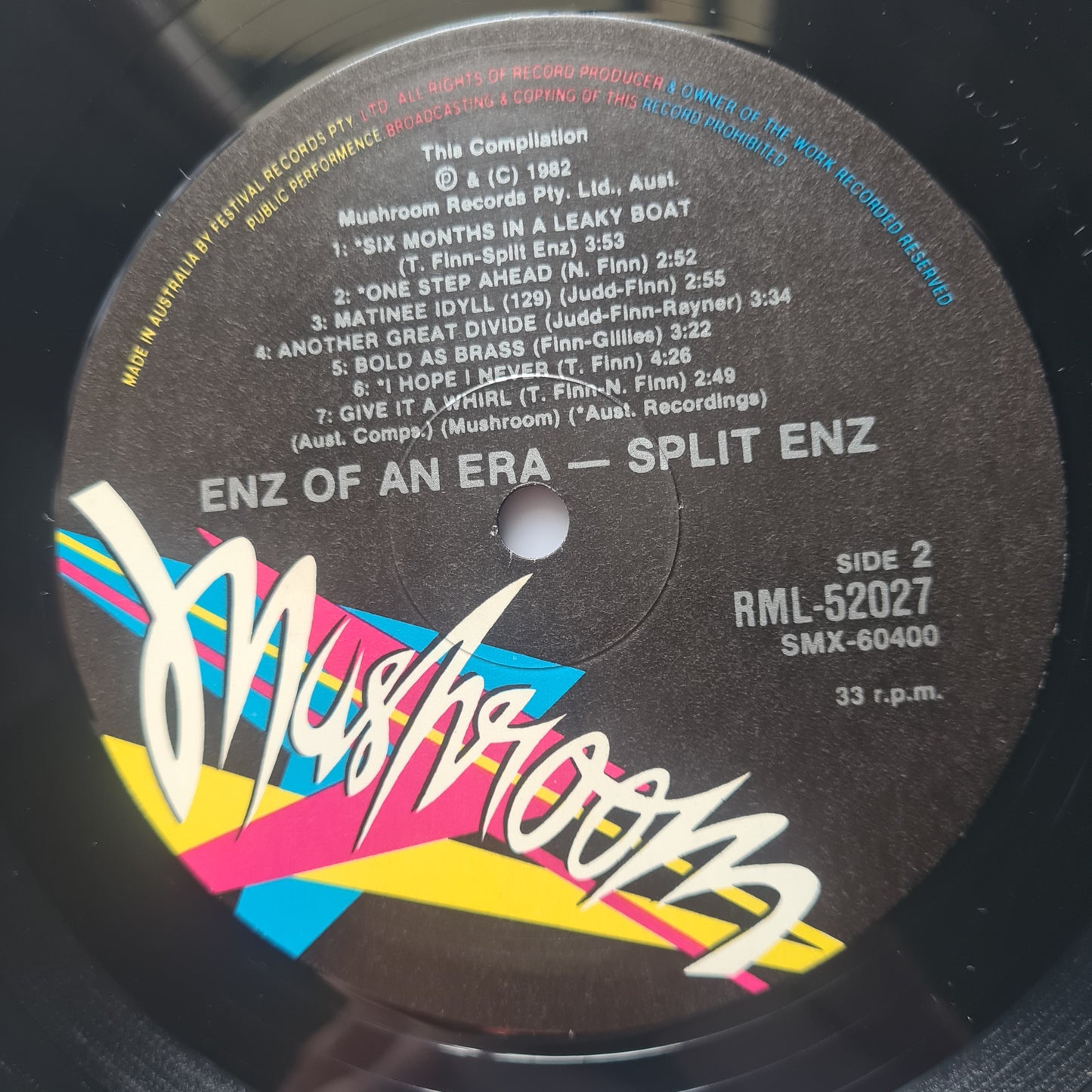 Split Enz – Enz Of An Era: Very Best Of 1975 to 1982 - 1982 - Vinyl Record LP (with poster)