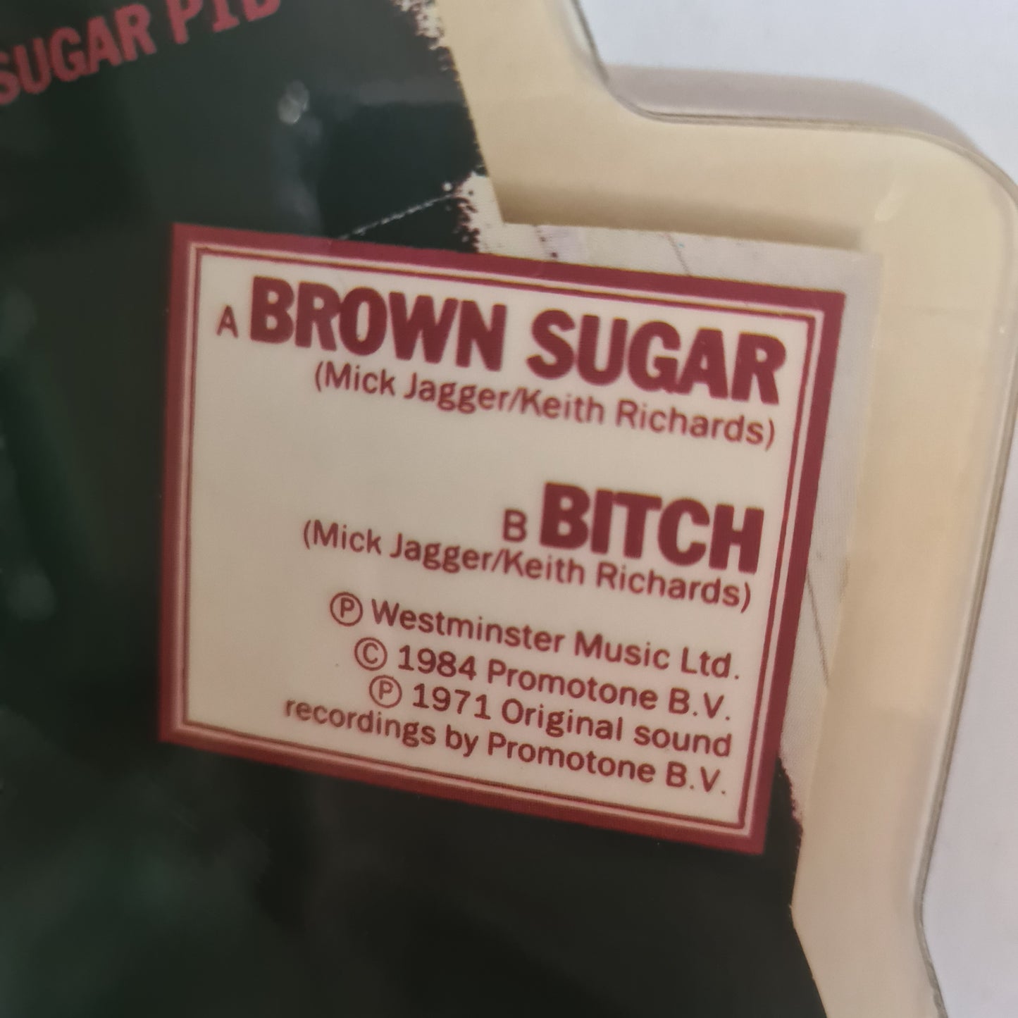 The Rolling Stones – Brown Sugar/Bitch - 1984 - Shaped, Single, Picture Disc - Vinyl Record