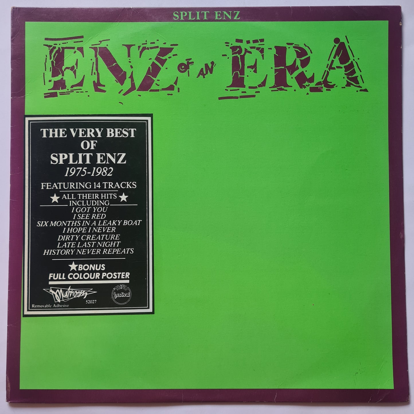 Split Enz – Enz Of An Era: Very Best Of 1975 to 1982 - 1982 - Vinyl Record LP (with poster)