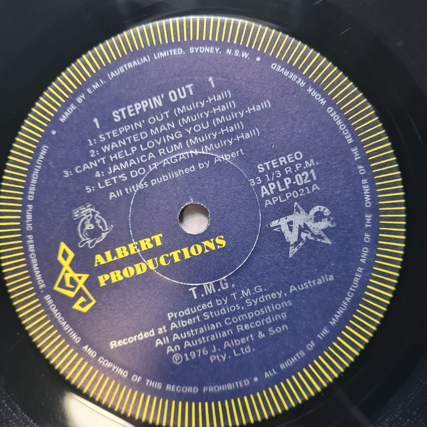 Ted Mulry Gang – Steppin' Out - 1976 - Vinyl Record LP (Gatefold)