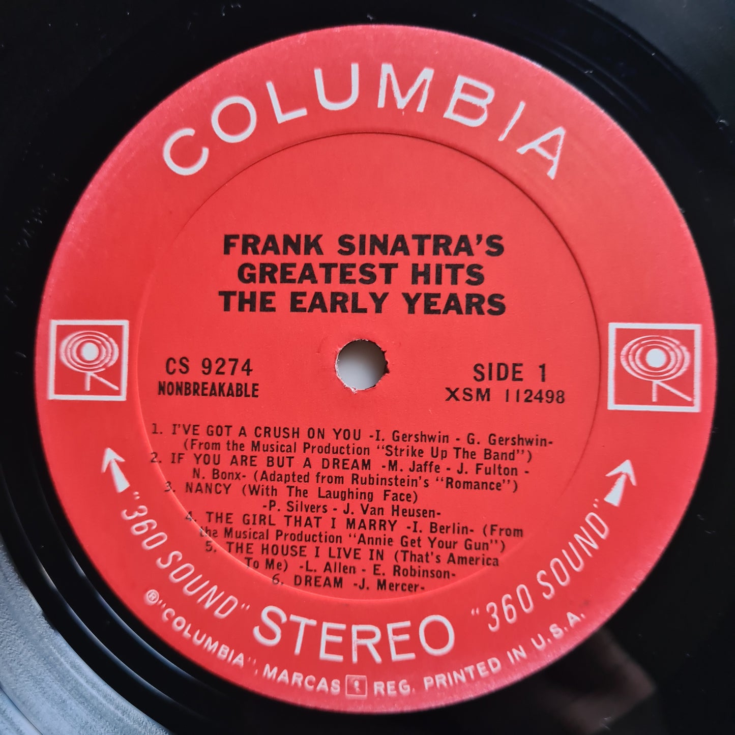 Frank Sinatra – Frank Sinatra's Greatest Hits The Early Years - 1966 - Vinyl Record LP (Copy)