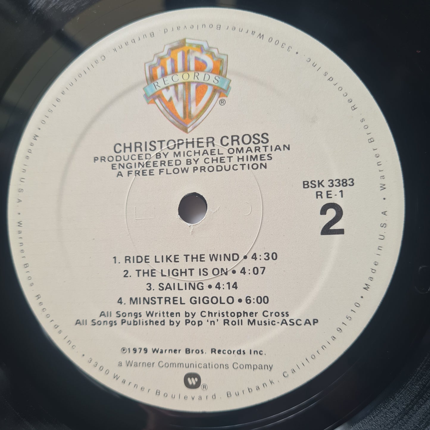 Christopher Cross – Christopher Cross - 1979 - Vinyl Record LP