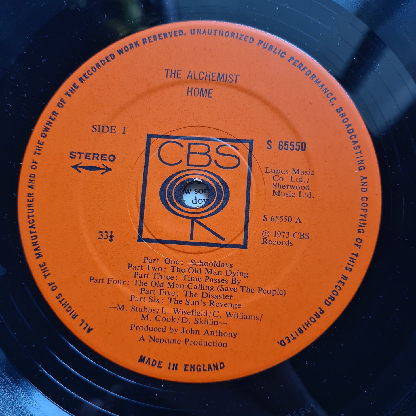 Home (Cliff Williams of AC/DC) – The Alchemist - 1973 (UK 1st Pressing) - Vinyl Record LP (near mint)