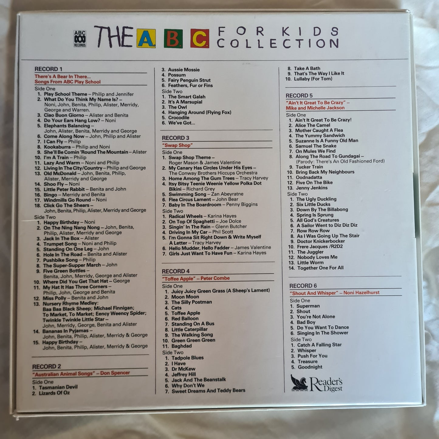 Various – The ABC For Kids Collection - 6 LP Box Set - Vinyl Record Collection