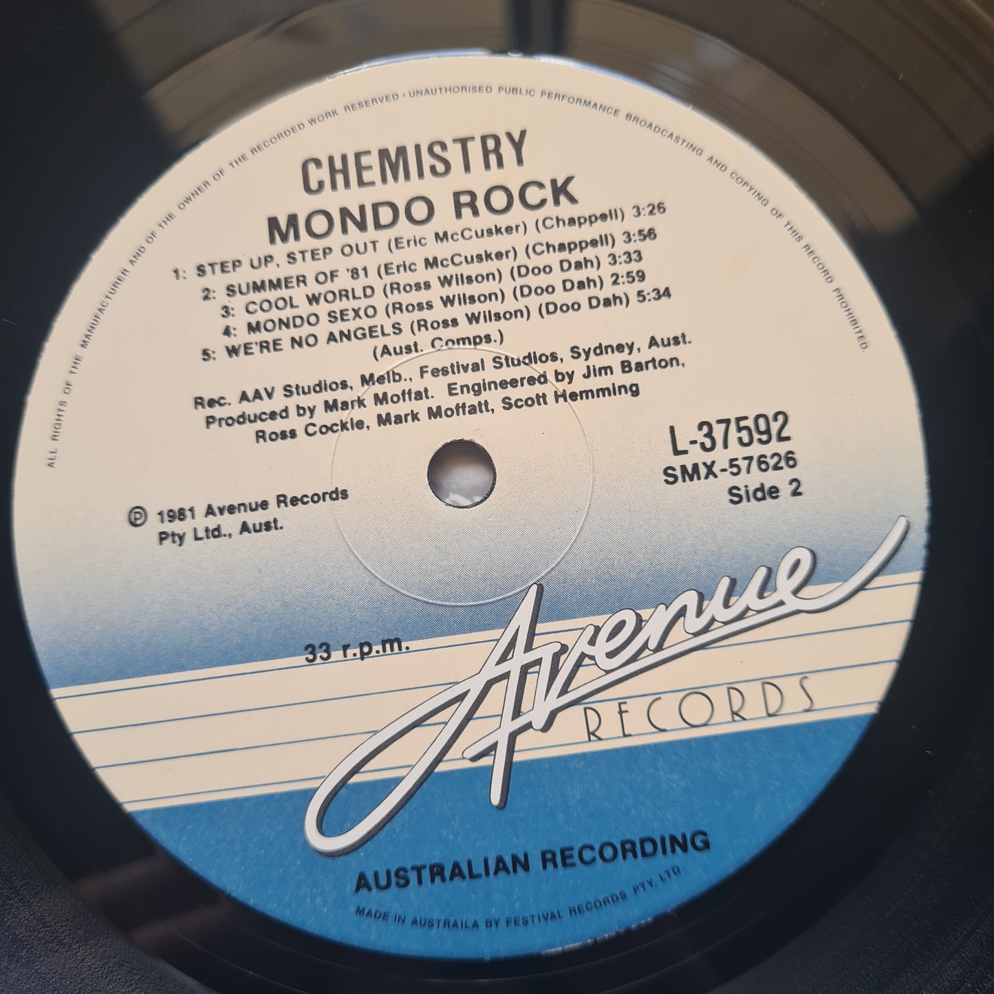 Mondo Rock – Chemistry - 1981 - Vinyl Record LP