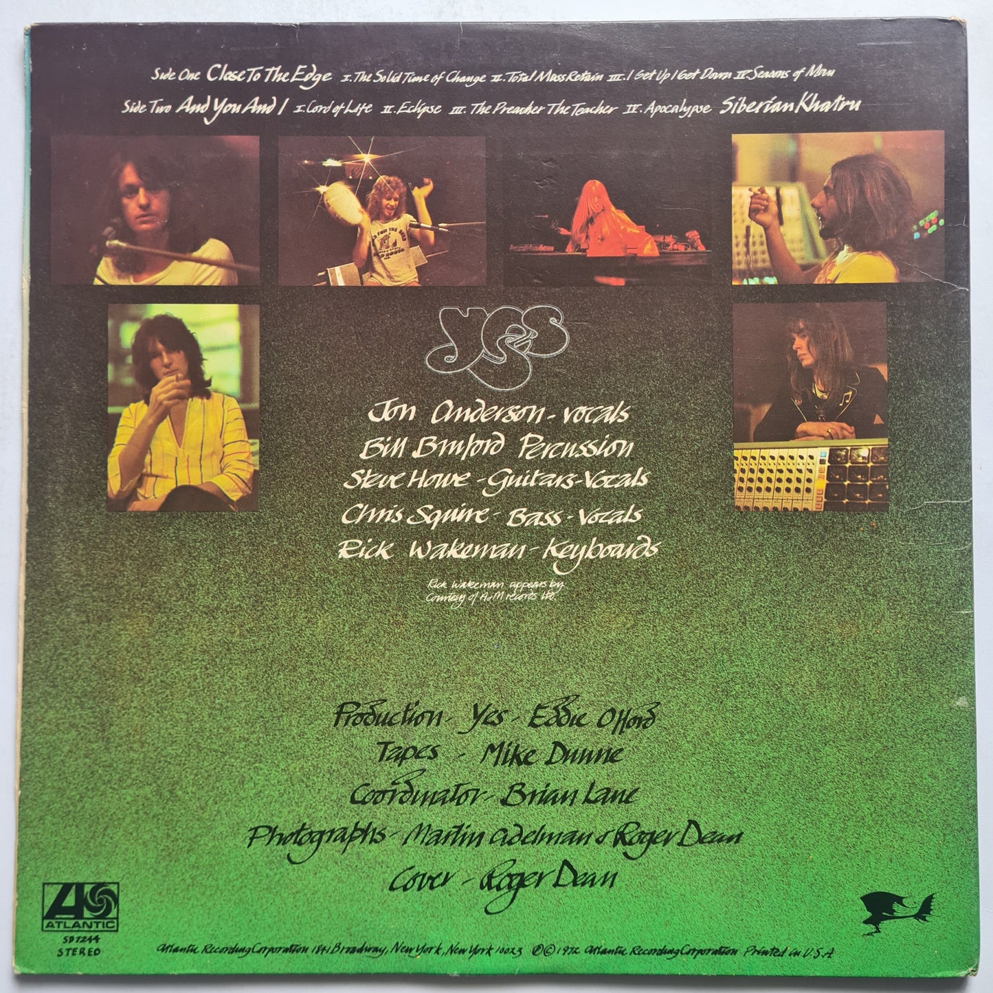 YES – Close To The Edge - 1972 - Vinyl Record LP Gatefold