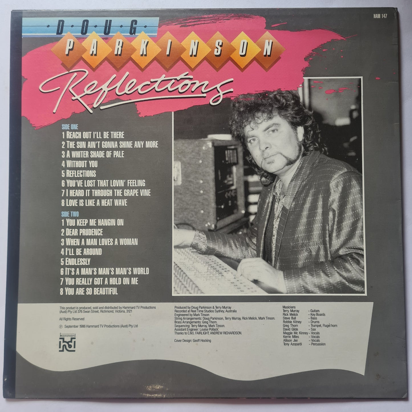 Doug Parkinson – Reflections - 1986 - Vinyl Record LP