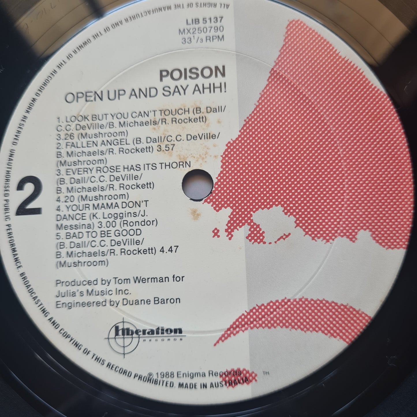 Poison – Open Up & Say... Ahh! - 1988 (Australian pressing) - Vinyl Record LP