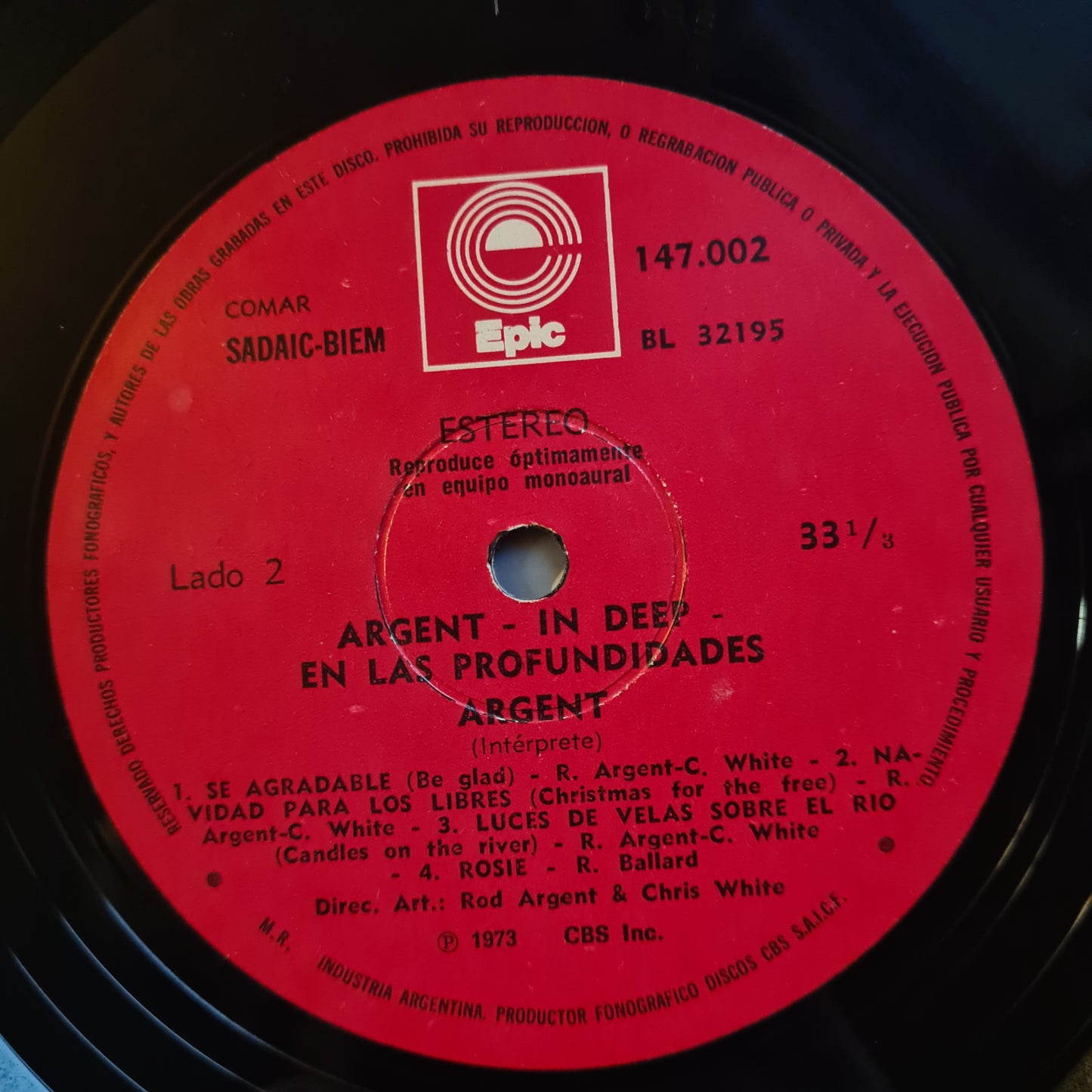 Argent – En Las Profundidades (In Deep) - 1973 - Vinyl Record LP (Argentina Pressing)