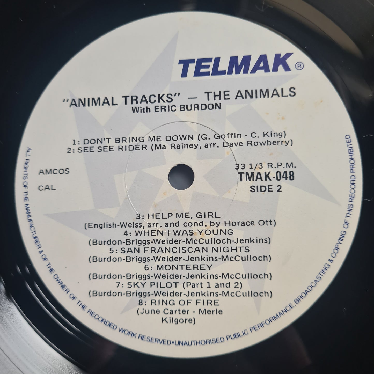 The Animals – Animal Tracks - 1981 - Vinyl Record LP (near mint)