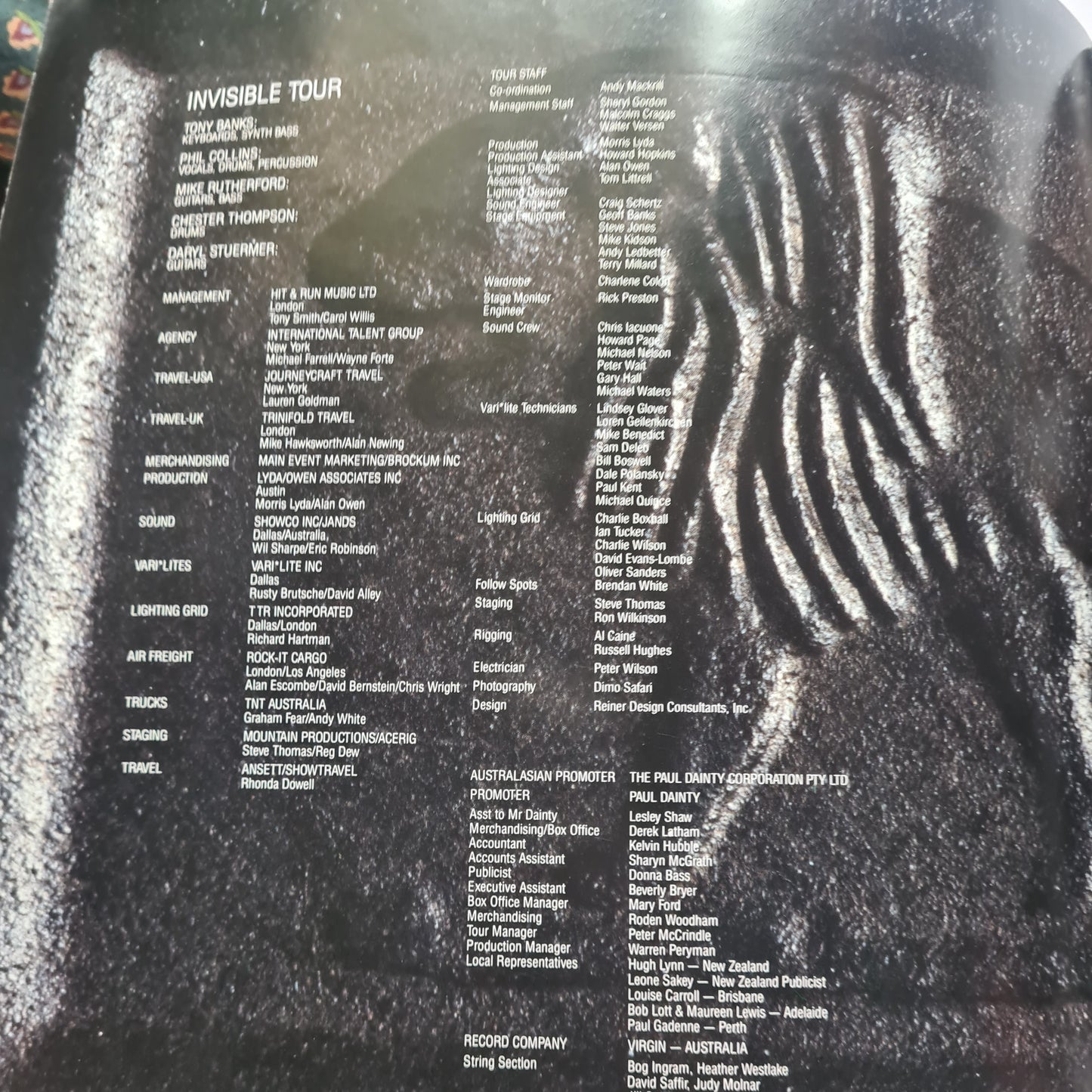 Genesis - Invisible Tour 1987 - Original Concert Tour Book/Program