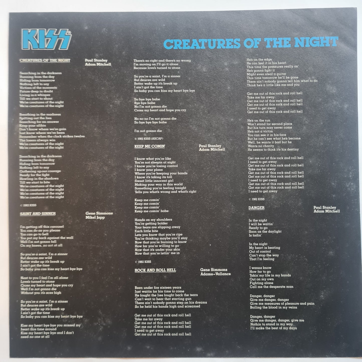 KISS – Creatures Of The Night - 1982 (Australian Pressing) - Vinyl Record LP
