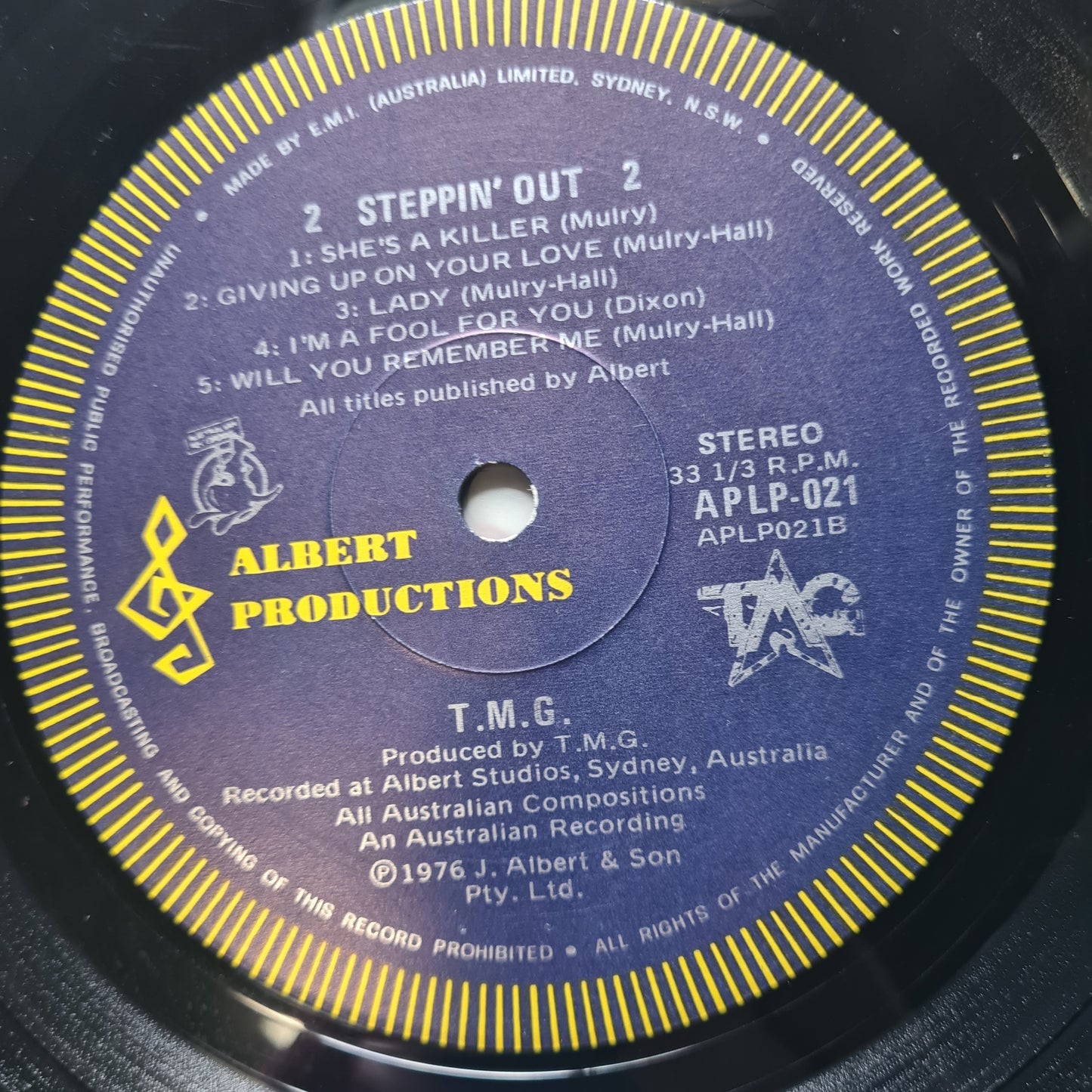 Ted Mulry Gang – Steppin' Out - 1976 - Vinyl Record LP (Gatefold)
