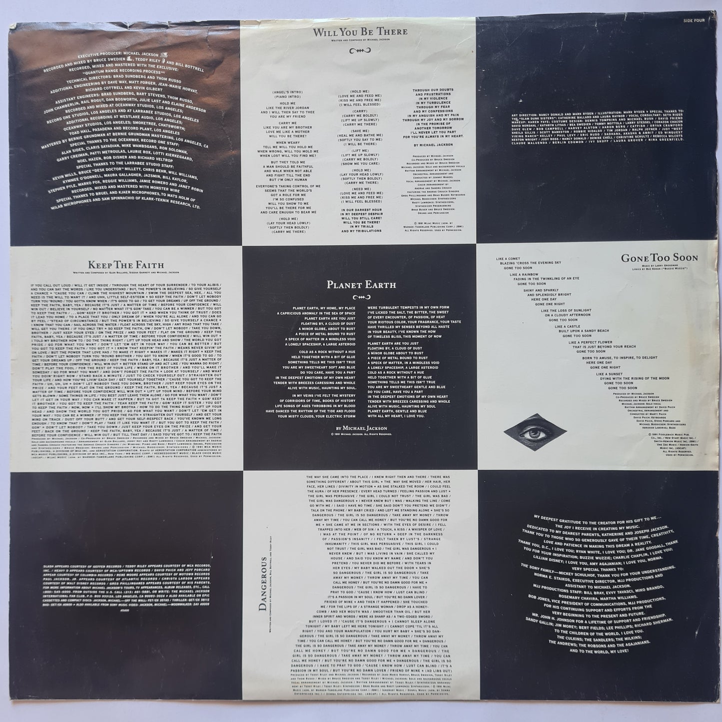 Michael Jackson – Dangerous - 1991 (Original US Pressing) - Vinyl Record 2LP