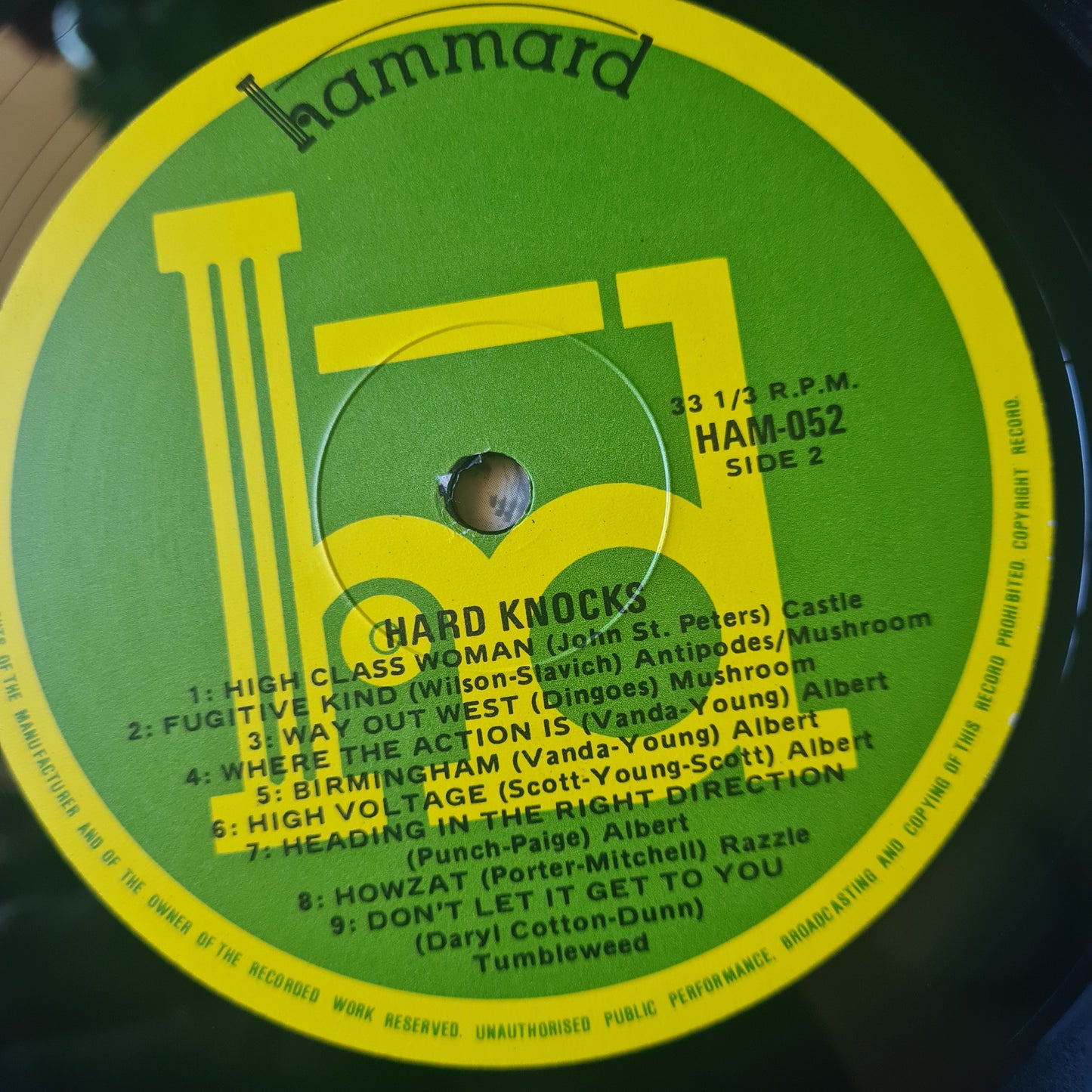 Various (AC/DC, Angels, etc) – Hard Knocks - 1980 - Vinyl Record LP