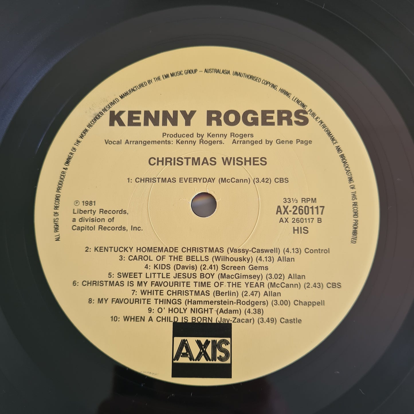 Kenny Rogers, Anne Murray – Christmas Wishes - 1981 - Vinyl Record LP