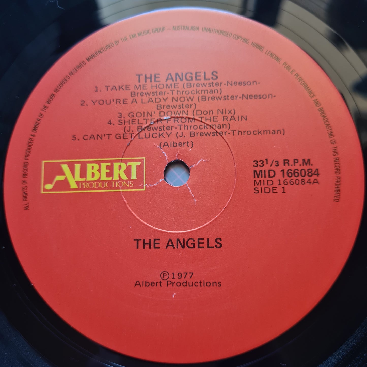 The Angels – The Angels - 1977 (1987 Red Label Pressing- Near Mint record looks Unplayed) - Vinyl Record LP