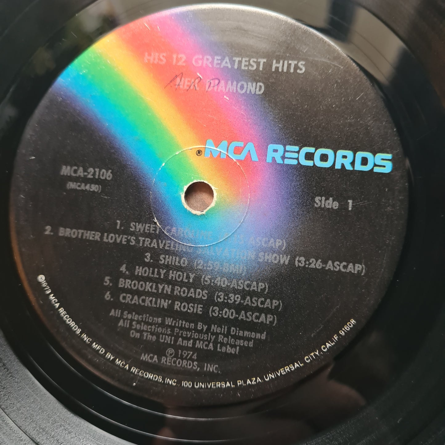 Neil Diamond – His 12 Greatest Hits - 1974 - Vinyl Record LP