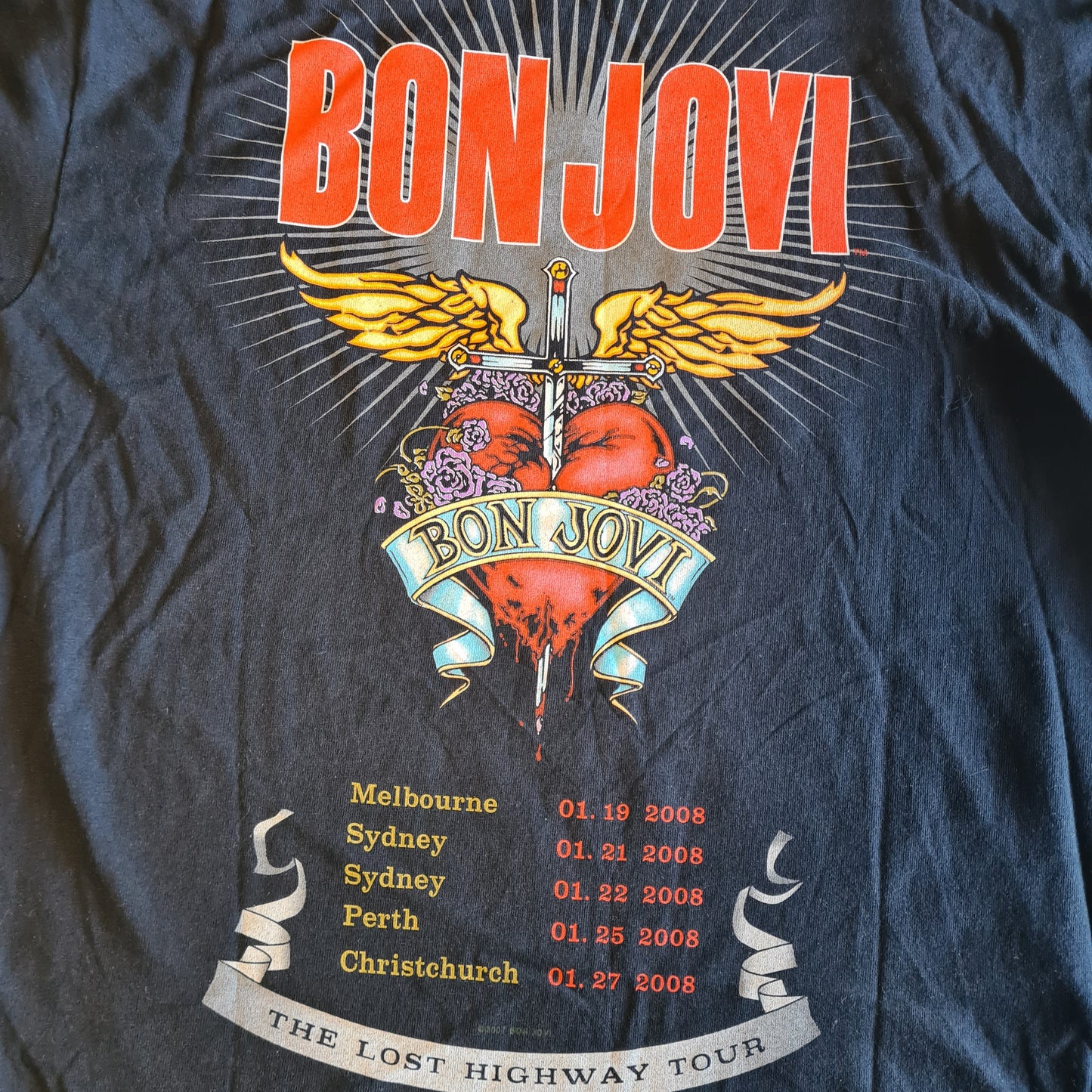Bon Jovi | Lost Highway Australian Tour 2008 | Size Medium T-Shirt