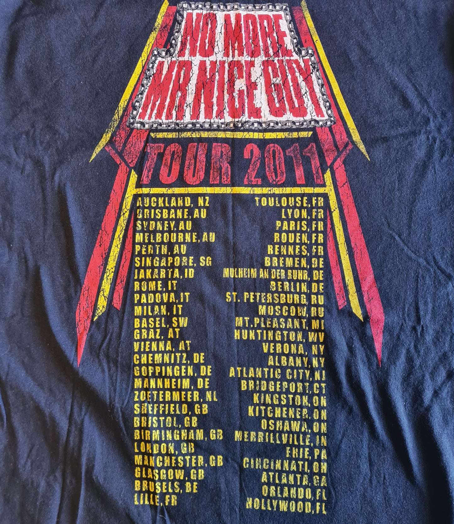 Alice Cooper | No More Mr Nice Guy: Australian Tour 2011 | Size Large T-Shirt