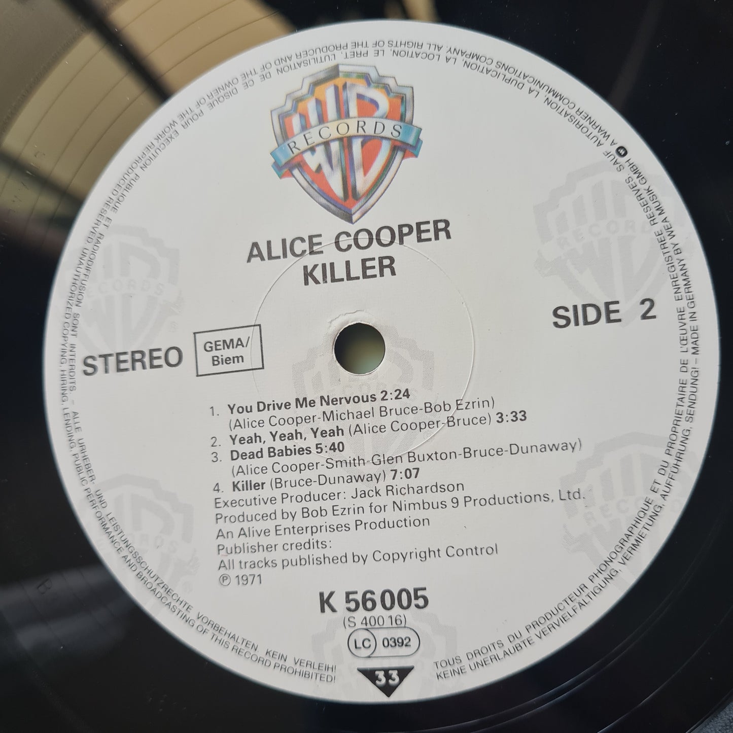 Alice Cooper – Killer - 1971 (German Pressing) - Vinyl Record LP