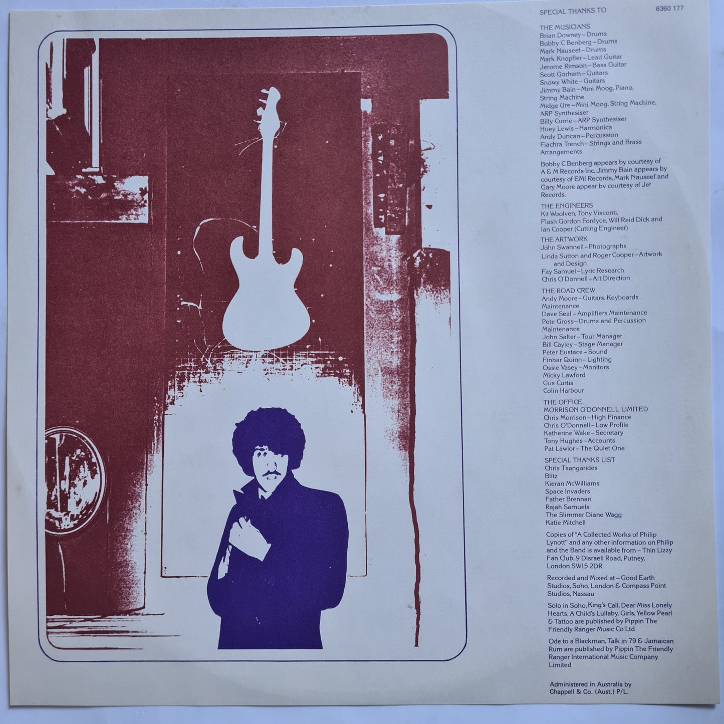 Phil Lynott (Thin Lizzy) – Solo in Soho - 1980 - Vinyl Record LP