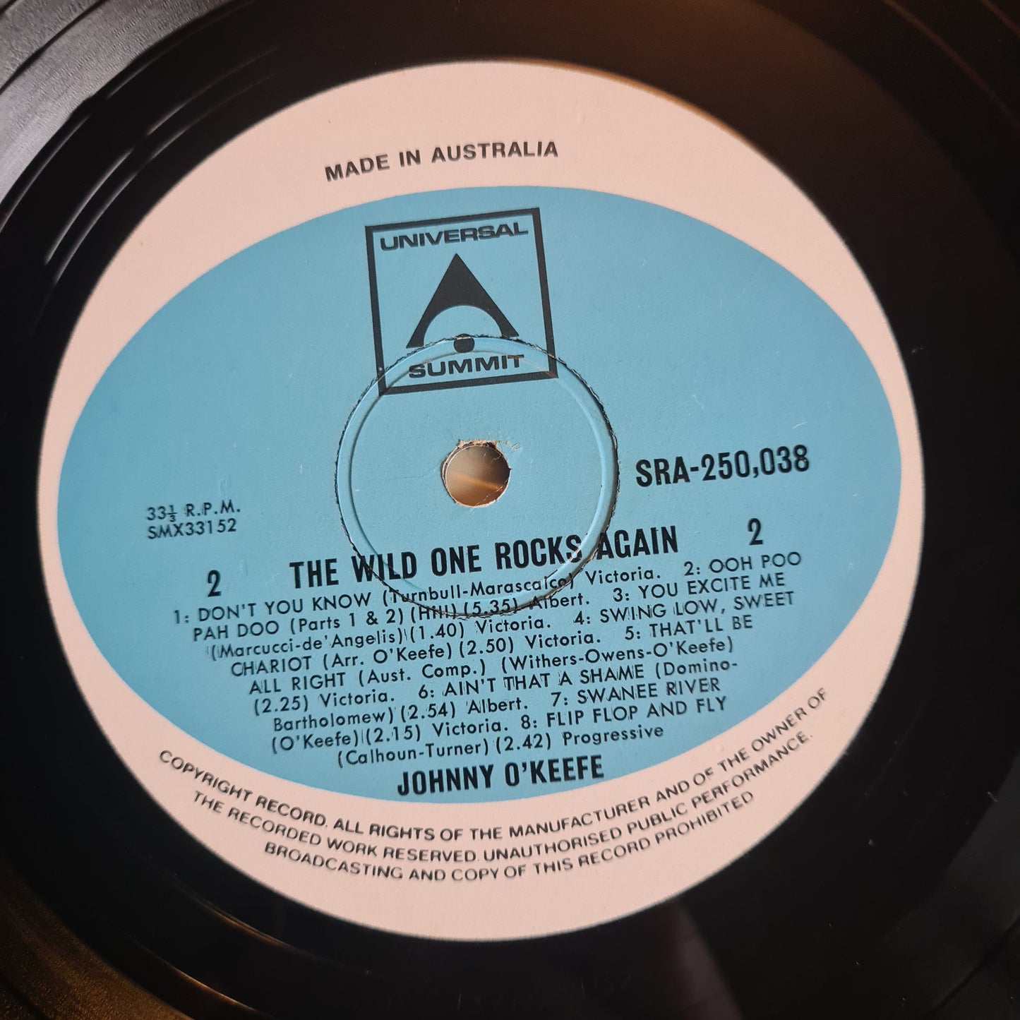 Johnny OKeefe – The Wild One Rocks Again - 1972 - Vinyl Record LP