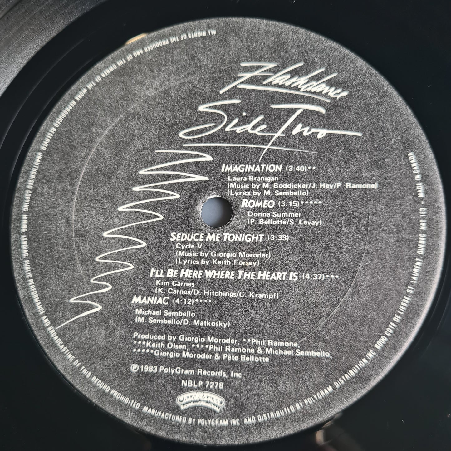 Flashdance – Original Soundtrack From The Motion Picture - 1983 - Vinyl Record LP (Canadian pressing)