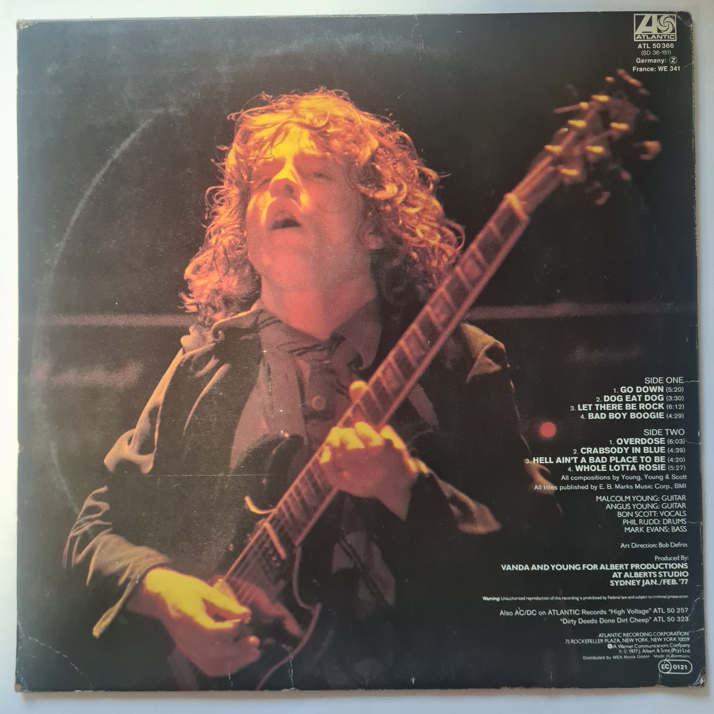AC/DC – Let there Be Rock - 1977 (German Pressing) - Vinyl Record LP