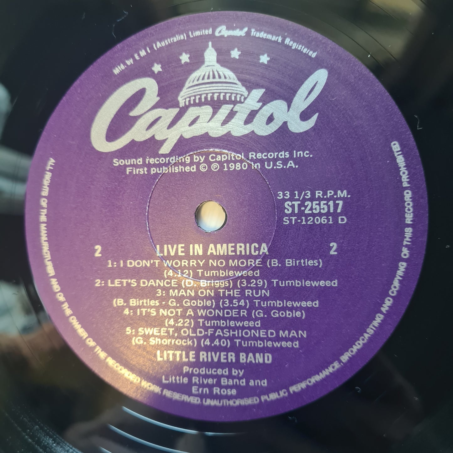 Little River Band - Live In America - 1980 - Vinyl Record LP