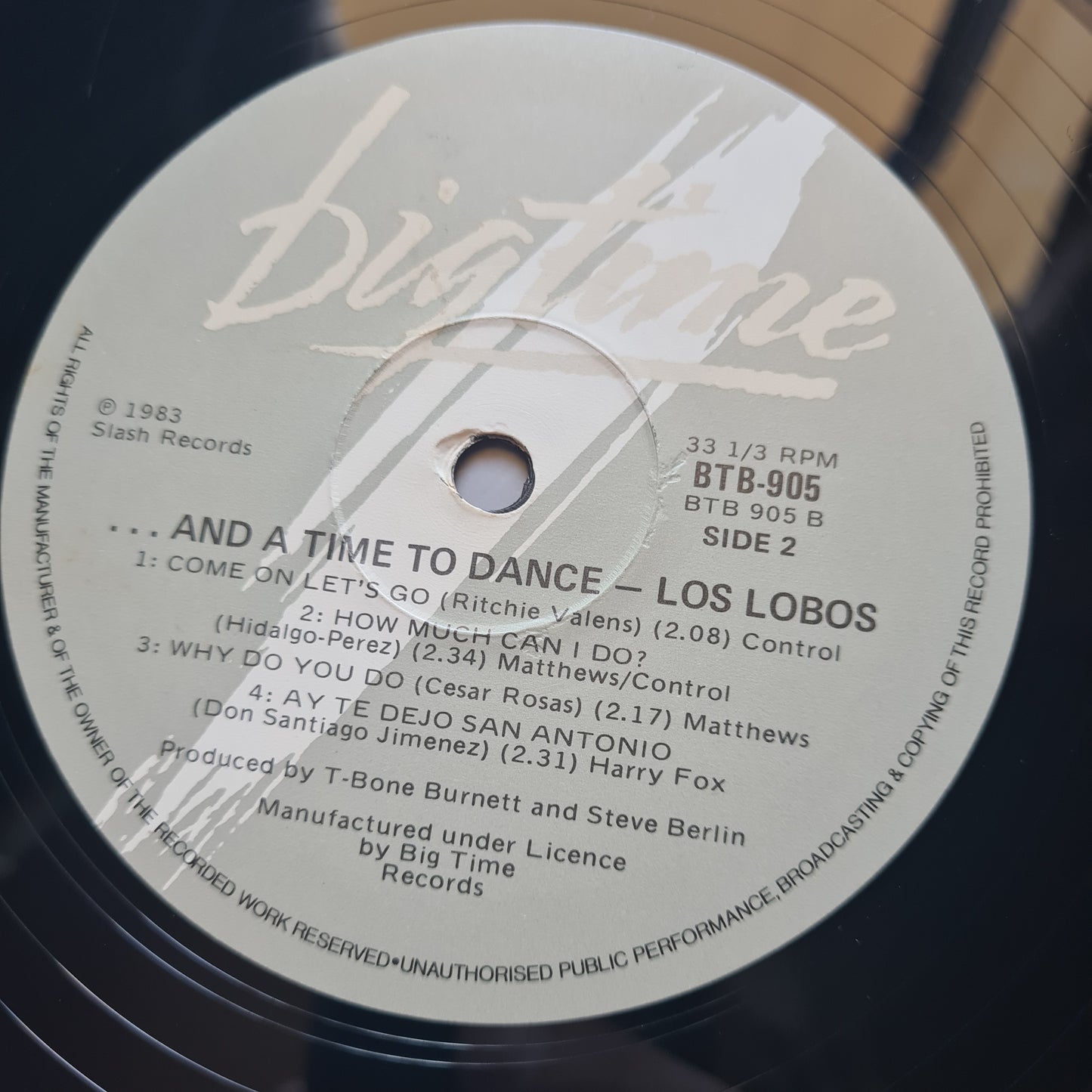 Los Lobos – ... And A Time To Dance - 1983 - Vinyl Record LP