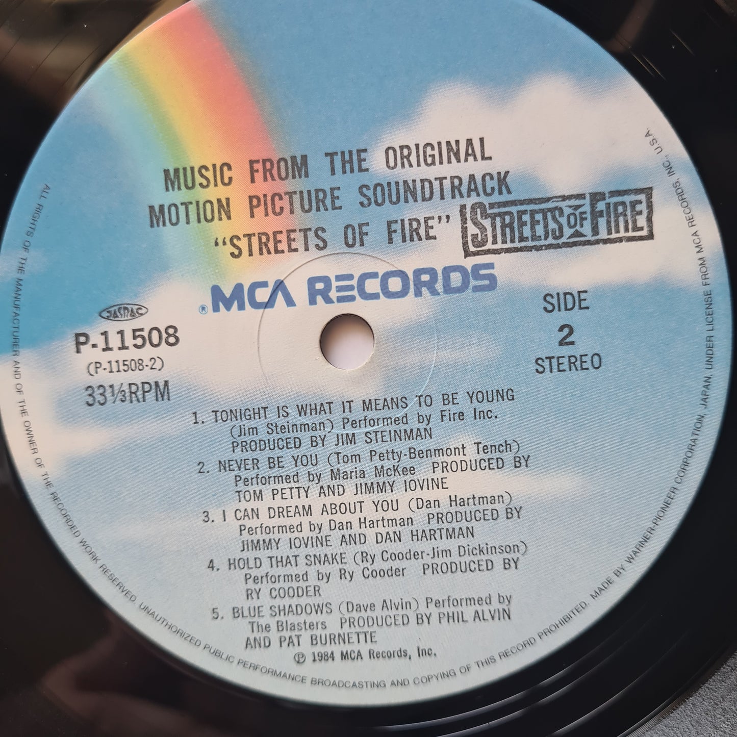 Streets Of Fire – The Original Movie Soundtrack - 1984 (Japanese Pressing) - Vinyl Record LP