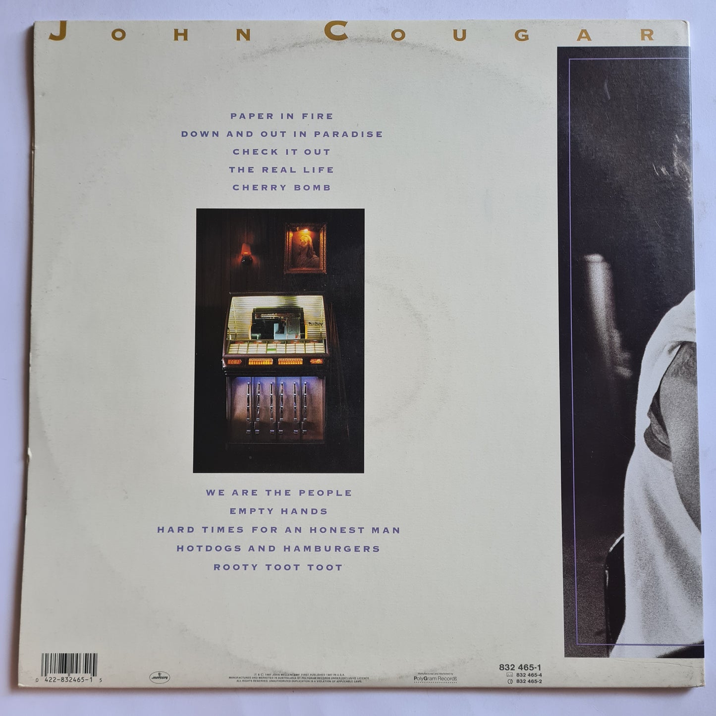 John Cougar Mellencamp – Lonesome Jubilee - 1987 - Vinyl Record LP (near mint)