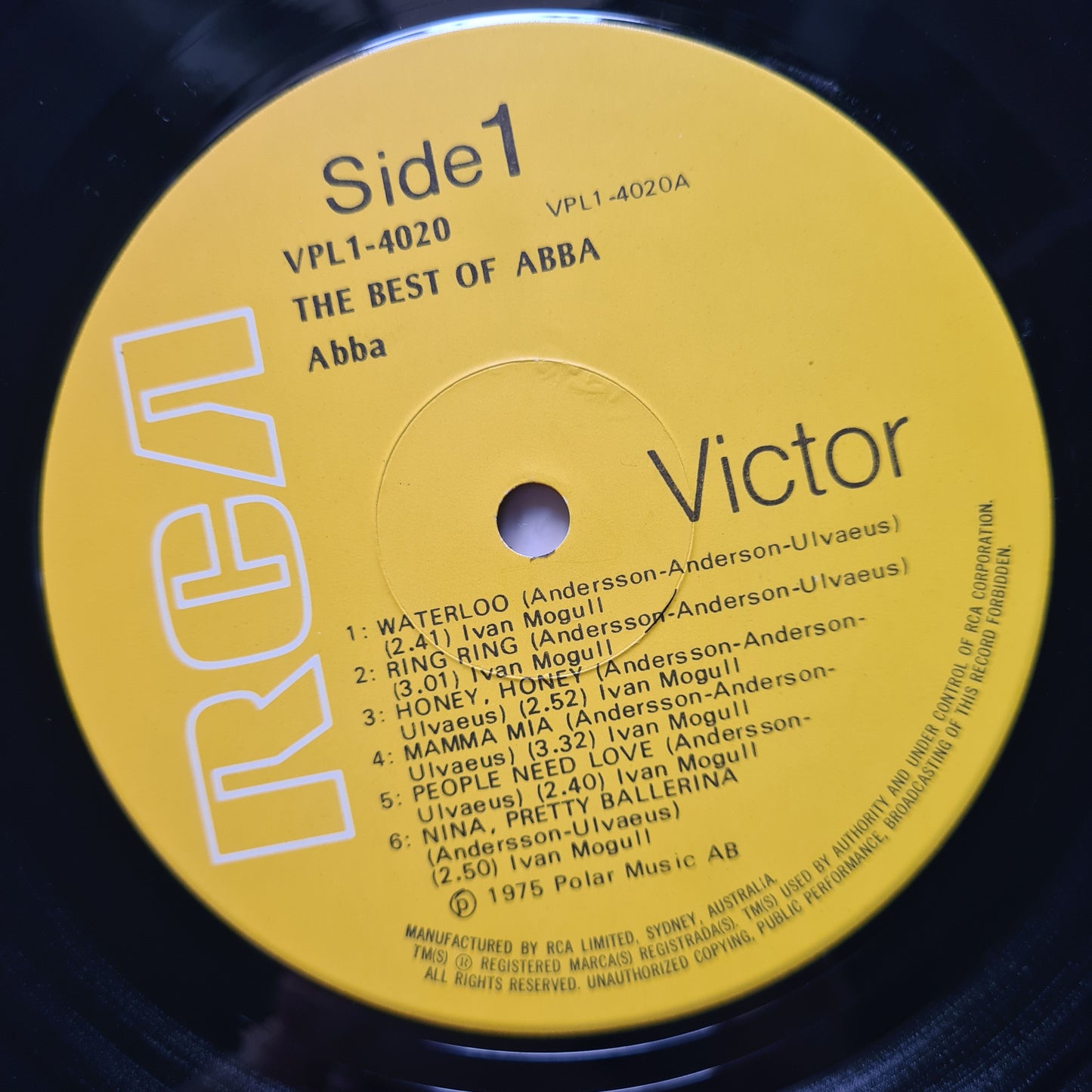 ABBA – The Best of Abba - 1975 - Vinyl Record LP