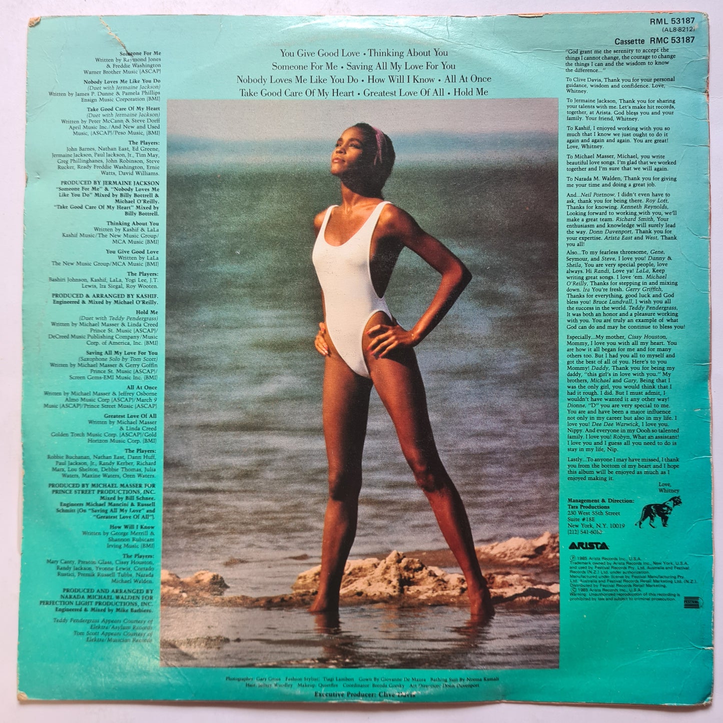 Whitney Houston – Whitney Houston - 1985 - Vinyl Record LP
