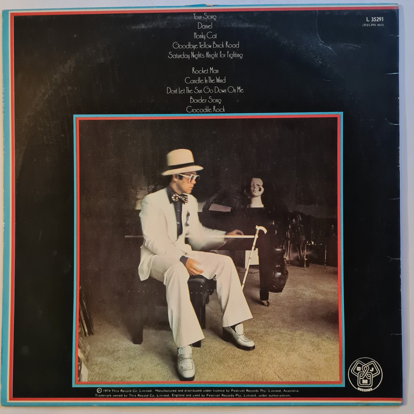 Elton John – Greatest Hits - 1974 - Vinyl Record LP