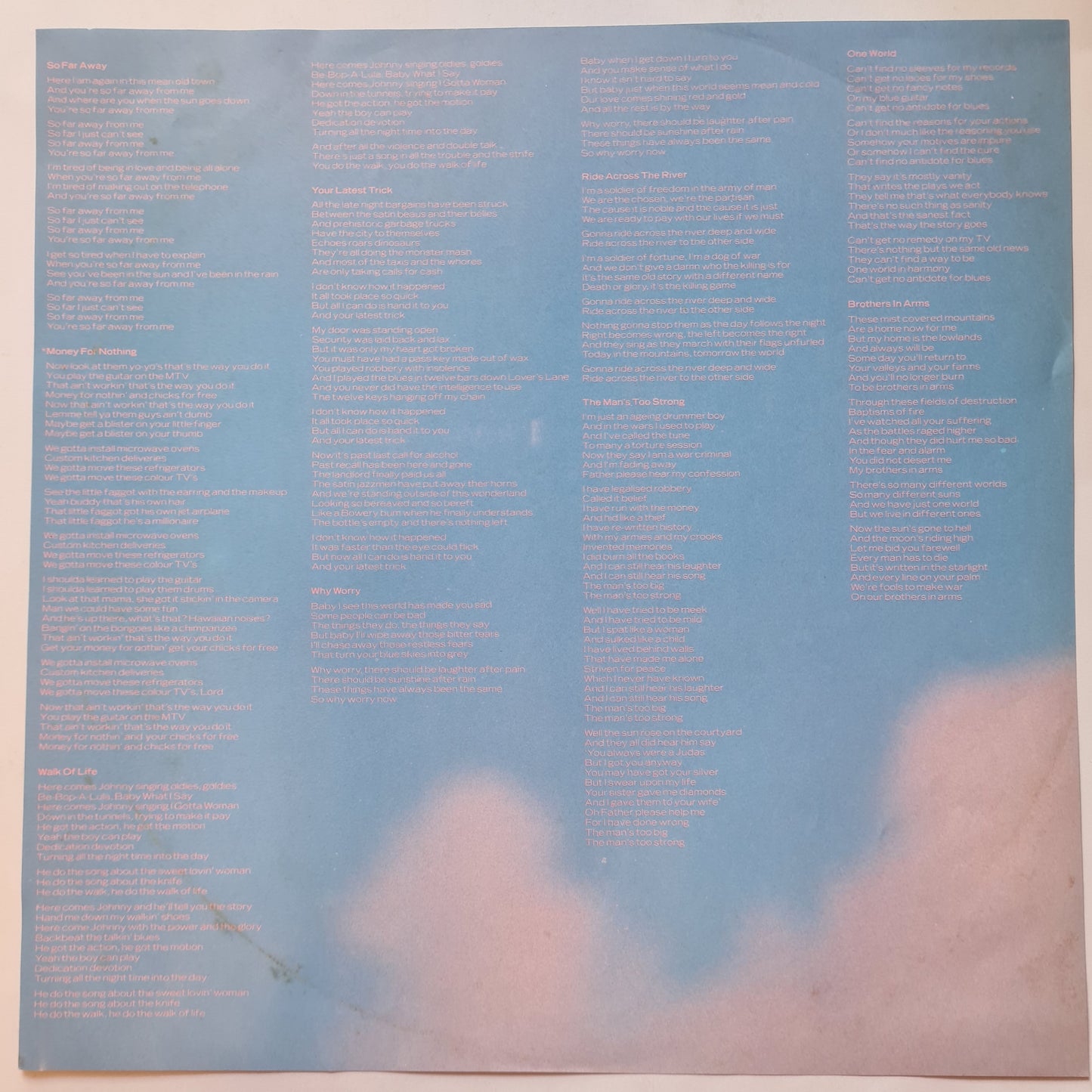 Dire Straits – Brothers In Arms - 1985 - Vinyl Record LP