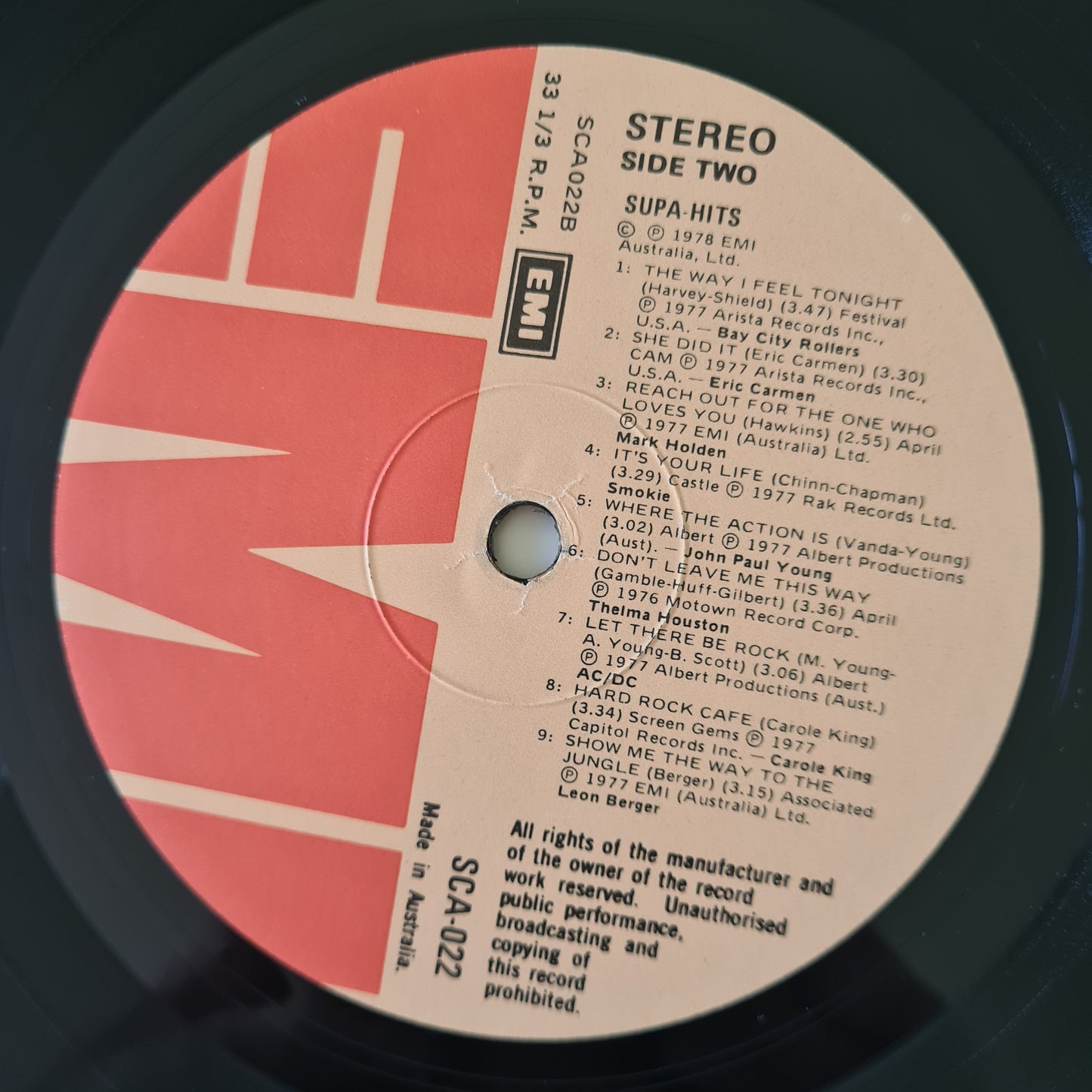 Various Artists - Supa Hits - 1978 - Vinyl Record LP