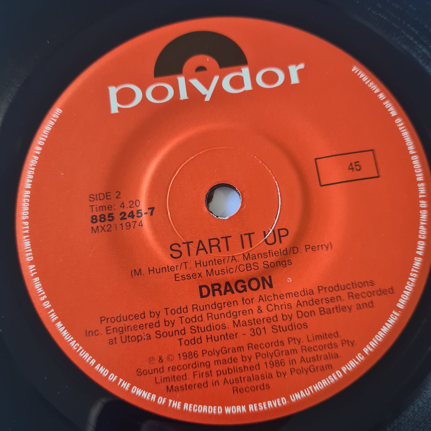 Dragon - Dreams Of Ordinary Men - 1986 - Vinyl Record 7" Single - 45 RPM (near mint)