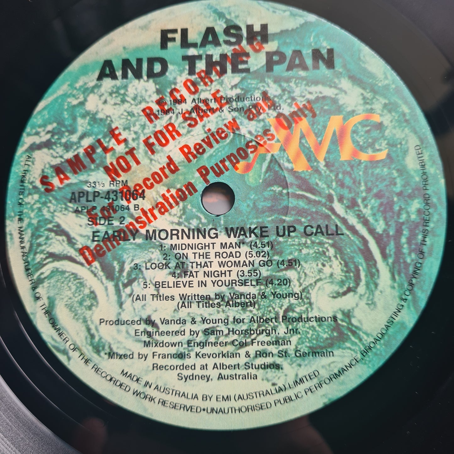 Flash & The Pan (Vanda & Young) – Early Morning Wake Up Call - 1984 - Vinyl Record LP