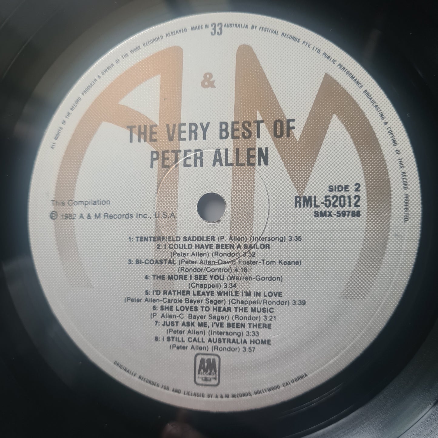 Peter Allen – The Very Best Of.... Peter Allen - 1982 - Vinyl Record LP